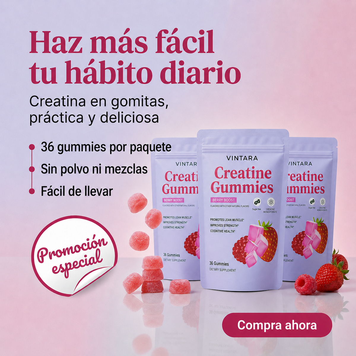 CREATINE GUMMIES BERRY BOOST