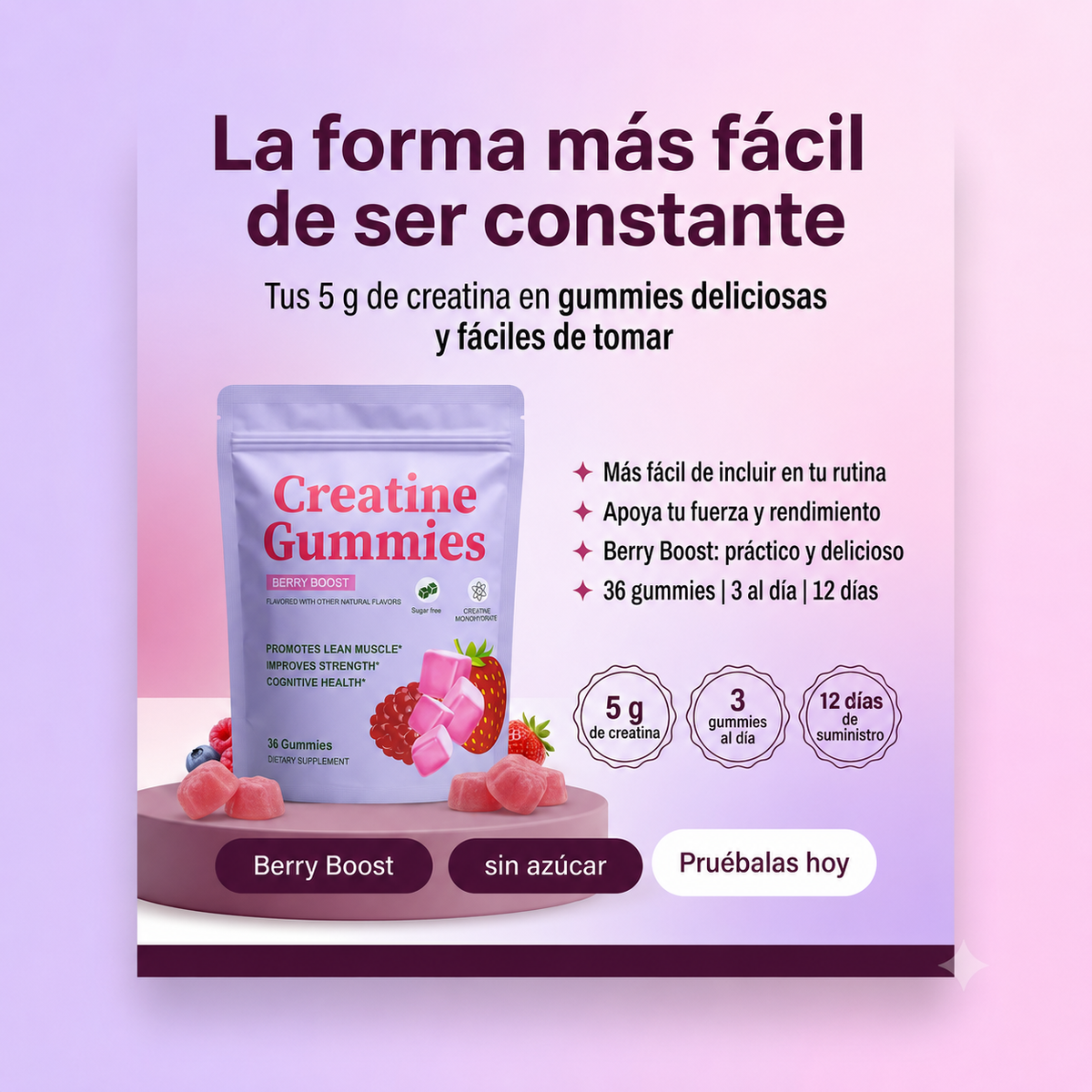 CREATINE GUMMIES BERRY BOOST